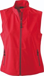 Obrázky: Červená softshellová vesta J&N 270, dámská S