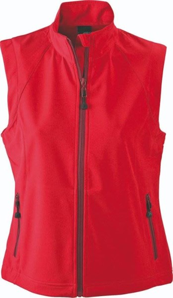 Obrázky: Červená softshellová vesta J&N 270, dámská S