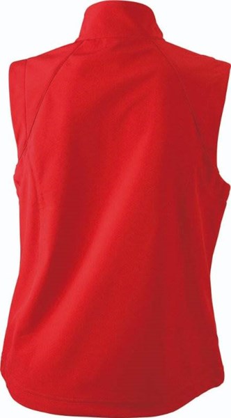 Obrázky: Červená softshellová vesta J&N 270, dámská S, Obrázek 2