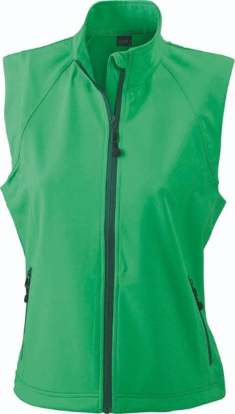 Obrázky: Zelená softshellová vesta J&N 270, dámská M