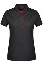 Obrázky: Dámské Polo STRIPE J&N 240 černé/ červená XL