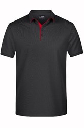 Obrázky: Pánské Polo STRIPE J&N 240 černé/ červená XL