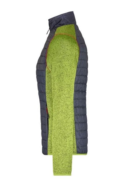 Obrázky: Dám. melír.bunda s plet. rukávy, zelená/antracit XL, Obrázek 3