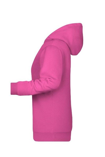 Obrázky: Dámská mikina s kapucí J&N 280 růžová XL, Obrázek 3