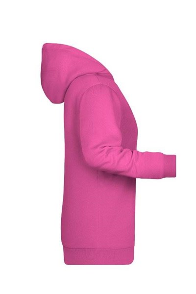 Obrázky: Dámská mikina s kapucí J&N 280 růžová XL, Obrázek 4