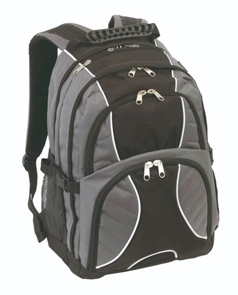 Obrázky: Bohatě vybavený batoh s mnoha kapsami, šedý, Obrázek 1