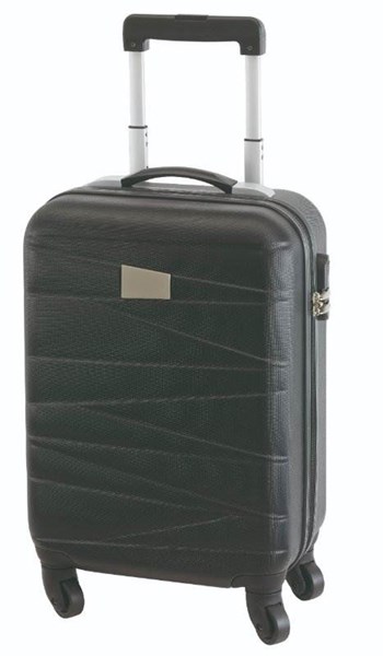 Obrázky: Palubní skořepinový kufr na kolečkách, černý