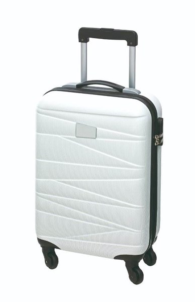 Obrázky: Palubní skořepinový kufr na kolečkách, bílý
