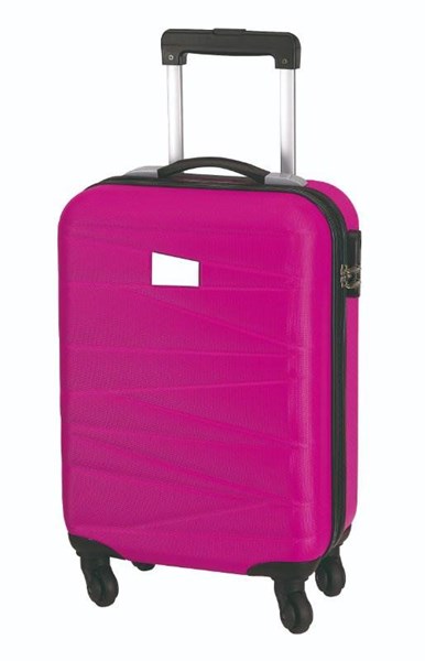 Obrázky: Palubní skořepinový kufr na kolečkách, růžový, Obrázek 1
