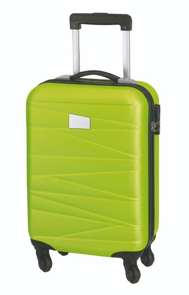 Obrázky: Palubní skořepinový kufr na kolečkách, zelený