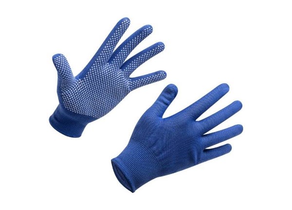 Obrázky: Pár elastických nylonových rukavic, modré, Obrázek 2