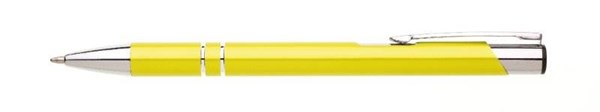 Obrázky: Matné hliníkové kuličkové pero LARA, žluté, Obrázek 1