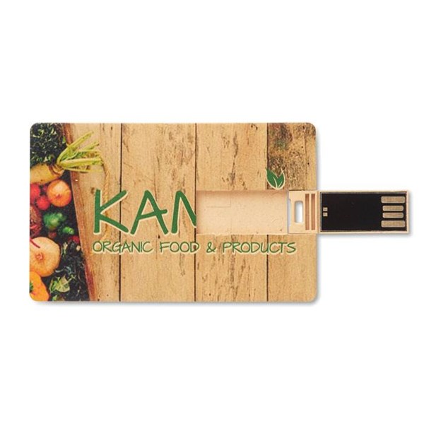 Obrázky: USB flash disk 16 GB, tvar kr.karty z pšenič. slámy, Obrázek 2