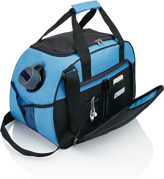 Obrázky: Lehká sportovní taška s otvorem na láhev, modrá, Obrázek 3
