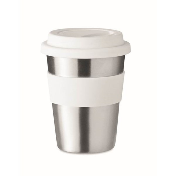 Obrázky: Nerezový pohárek 350ml, bílý
