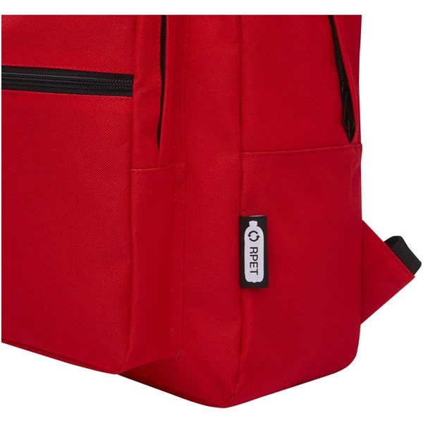 Obrázky: Batoh z recyklovaného polyesteru červený, Obrázek 3