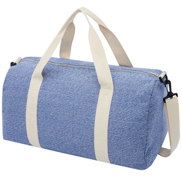 Obrázky: Námořně modrá sportovní taška z recyklované bavlny, Obrázek 1