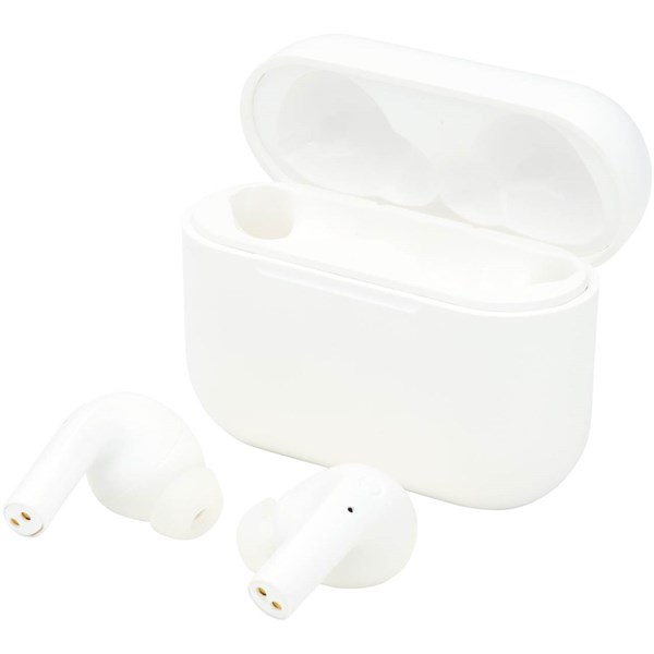 Obrázky: Bílá sluchátka z ABS plastu s aut. párováním, Obrázek 1