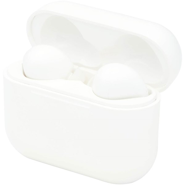 Obrázky: Bílá sluchátka z ABS plastu s aut. párováním, Obrázek 4