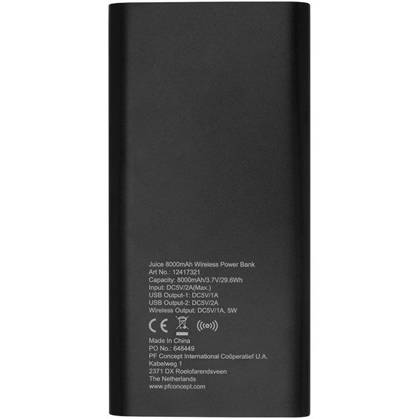 Obrázky: Bezdrátová 8000mAh powerbanka černá, Obrázek 2