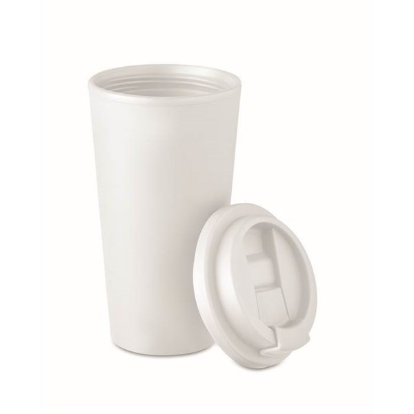Obrázky: Bílý pohárek/ termohrnek 475ml s dvojitou stěnou, Obrázek 2