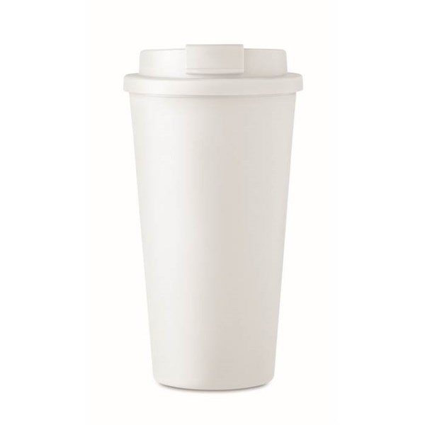 Obrázky: Bílý pohárek/ termohrnek 475ml s dvojitou stěnou, Obrázek 3
