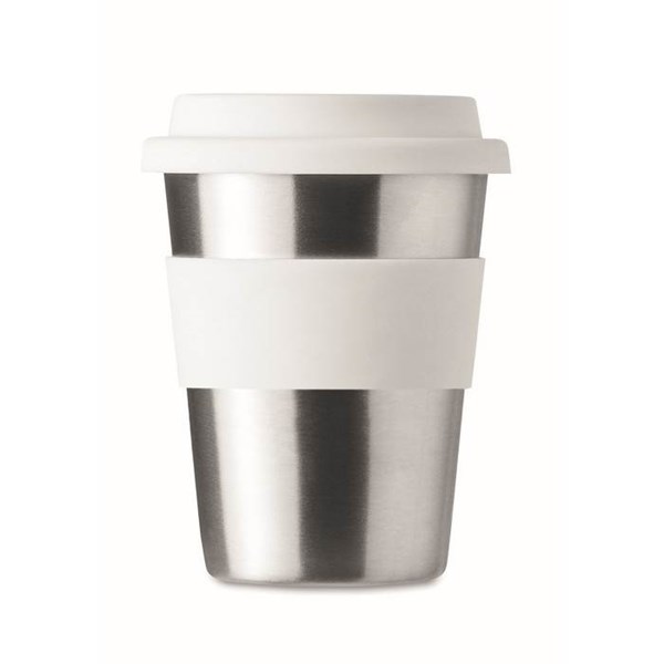 Obrázky: Nerezový pohárek 350ml, bílý, Obrázek 5