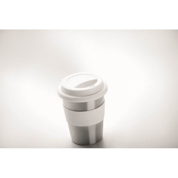 Obrázky: Nerezový pohárek 350ml, bílý, Obrázek 8