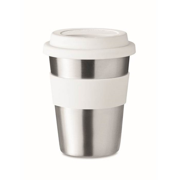 Obrázky: Nerezový pohárek 350ml, bílý, Obrázek 9