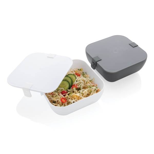 Obrázky: Bílá hranatá plastová krabička na jídlo 2,4 L, Obrázek 8