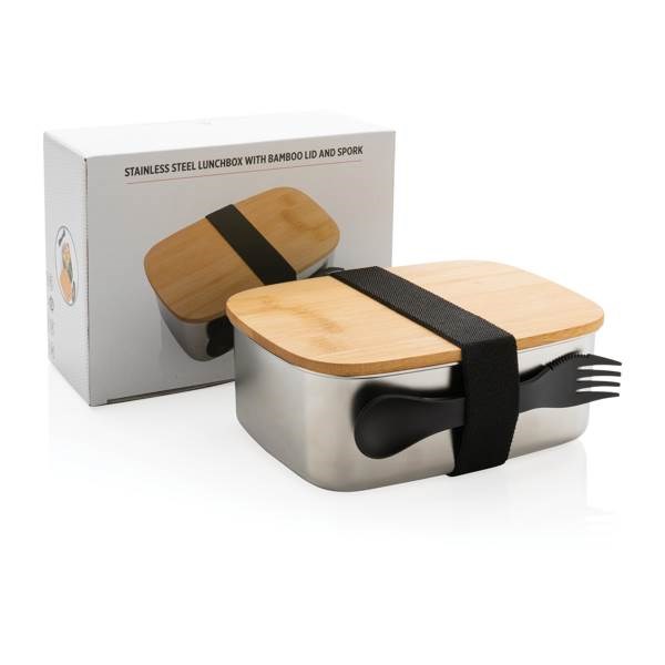 Obrázky: Nerezová krabička na jídlo s bambusovým víkem, Obrázek 9