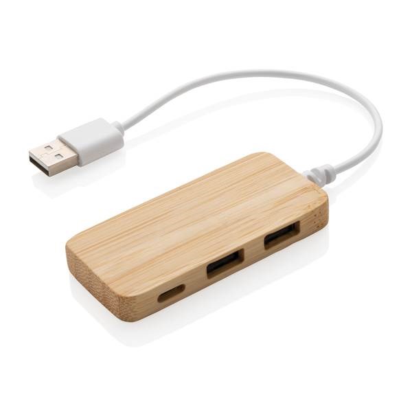 Obrázky: Bambusový USB switch s USB C