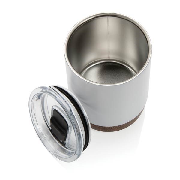 Obrázky: Stříbrný nerez termohrnek s korkovým detailem, 180 ml, Obrázek 4