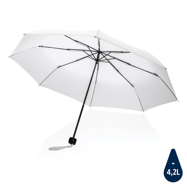 Obrázky: Bílý manuální deštník ze 190T rPET AWARE™, Obrázek 1