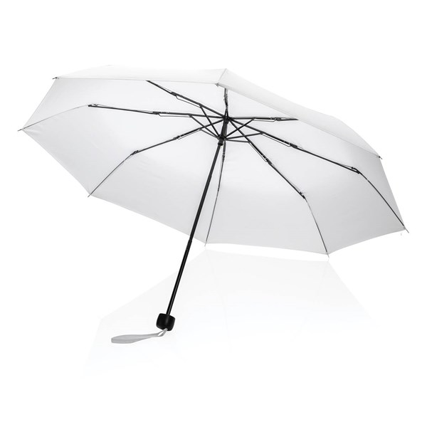 Obrázky: Bílý manuální deštník ze 190T rPET AWARE™, Obrázek 4