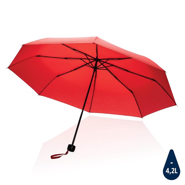 Obrázky: Červený manuální deštník ze 190T rPET AWARE™, Obrázek 1