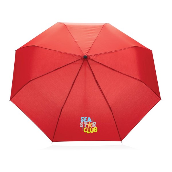 Obrázky: Červený manuální deštník ze 190T rPET AWARE™, Obrázek 5
