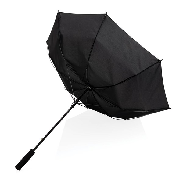 Obrázky: Černý větru odolný manuální deštník rPET, Obrázek 3
