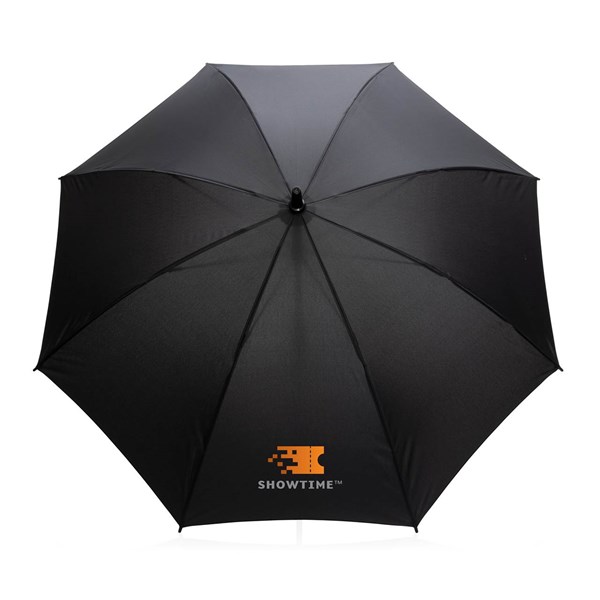 Obrázky: Černý větru odolný manuální deštník rPET, Obrázek 6