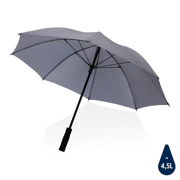 Obrázky: Antracitový větru odolný manuální deštník rPET