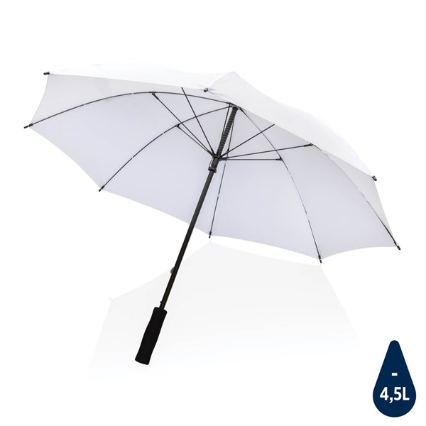 Obrázky: Bílý větru odolný manuální deštník rPET, Obrázek 1