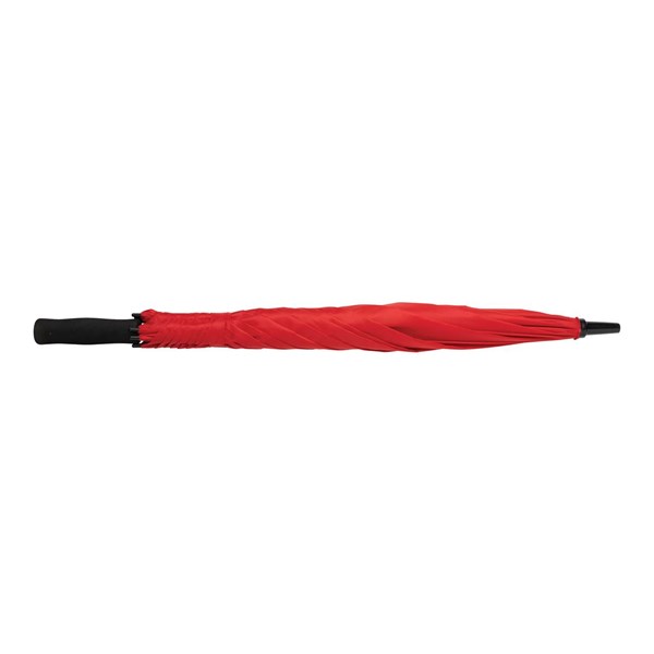 Obrázky: Červený větru odolný manuální deštník rPET, Obrázek 4