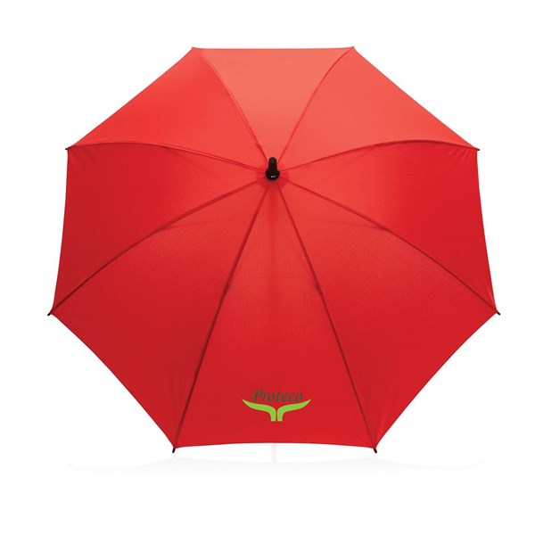 Obrázky: Červený větru odolný manuální deštník rPET, Obrázek 6