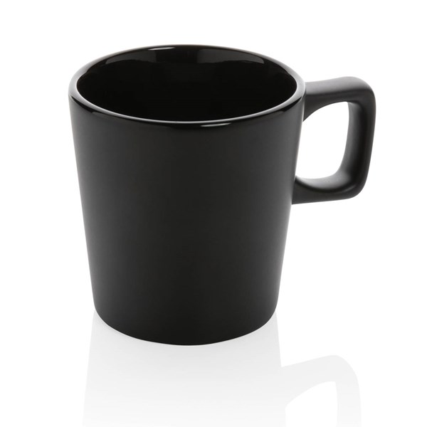 Obrázky: Moderní černý keramický hrnek na kávu 300ml