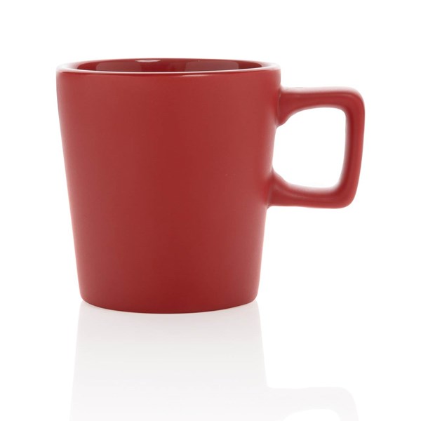 Obrázky: Moderní červený keramický hrnek na kávu 300ml, Obrázek 2