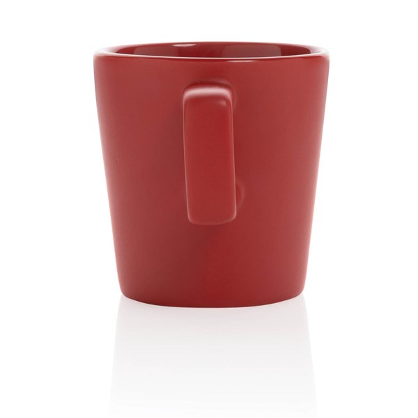 Obrázky: Moderní červený keramický hrnek na kávu 300ml, Obrázek 4