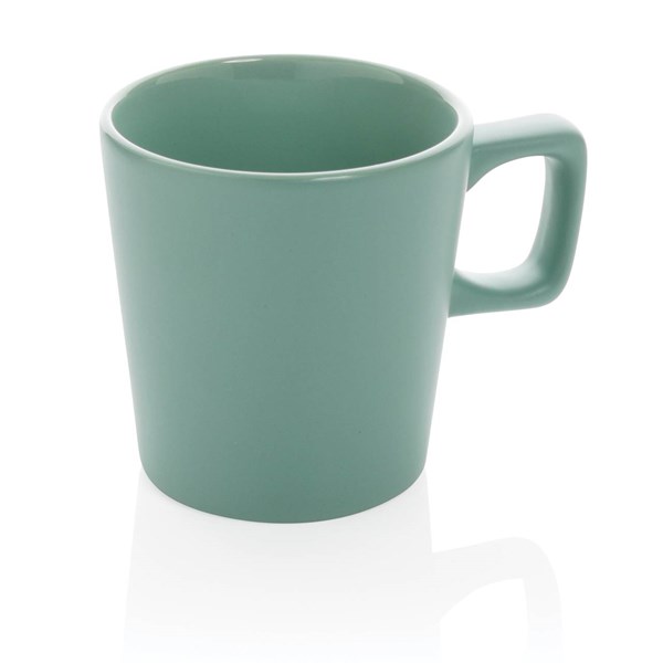 Obrázky: Moderní zelený keramický hrnek na kávu 300ml, Obrázek 1