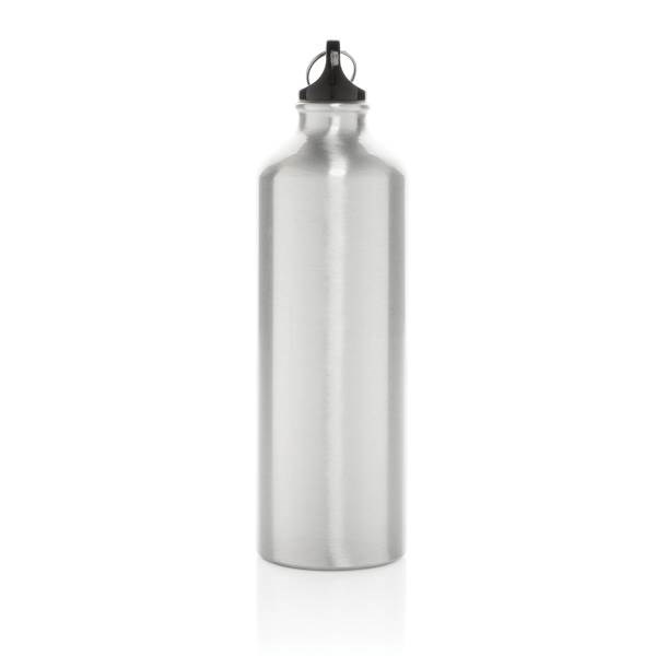 Obrázky: Hliníková sportovní lahev s karabinou XL -stříbrná, Obrázek 3