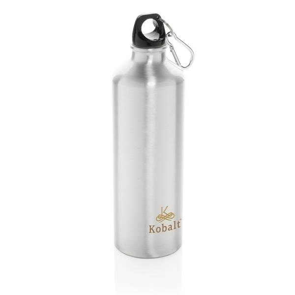 Obrázky: Hliníková sportovní lahev s karabinou XL -stříbrná, Obrázek 6