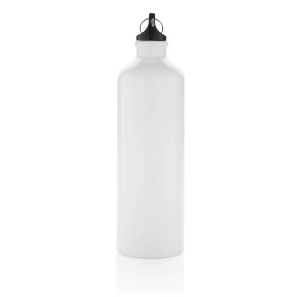 Obrázky: Hliníková sportovní lahev s karabinou XL - bílá, Obrázek 3